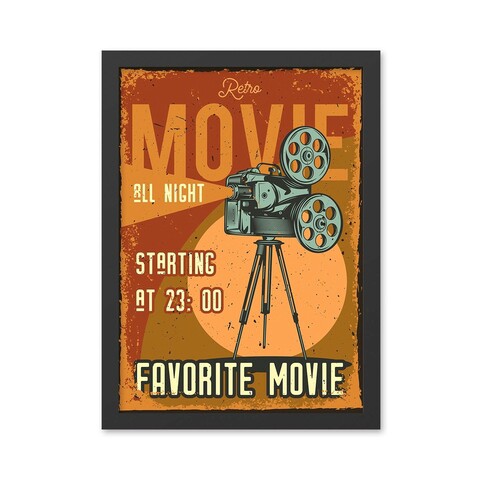 Tablou decorativ, Favorite Movie (35 x 45), MDF , Polistiren, Multicolor