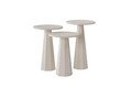 Set masute 2 piese, Rotexa, Lilyum (57 + 52 + 47), MDF , Alb