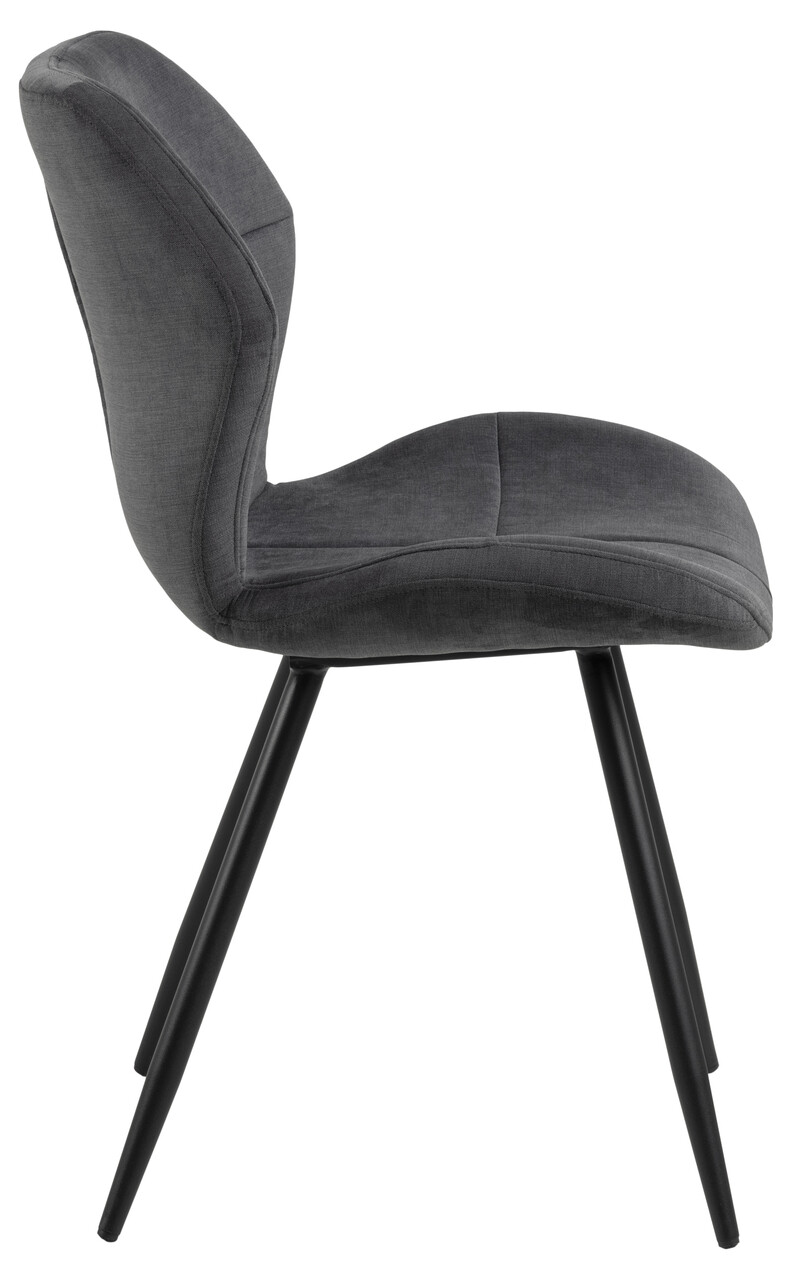 Scaun Petri, Actona, 48x55x82.5 cm, poliester/otel, antracit - view 7