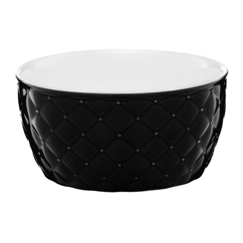 Bol glamour, ambition, 13.5 cm, portelan, negru