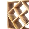 Suport 8 sticle de vin, Sjal Mango, Homla 33x15x33 cm, lemn, natur
