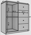 Comoda ADRK, Evi, 80x40x87 cm, PAL laminat, artisan
