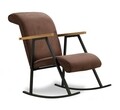 Scaun balansoar Yoka, Futon, 86x60x96 cm, metal, maro