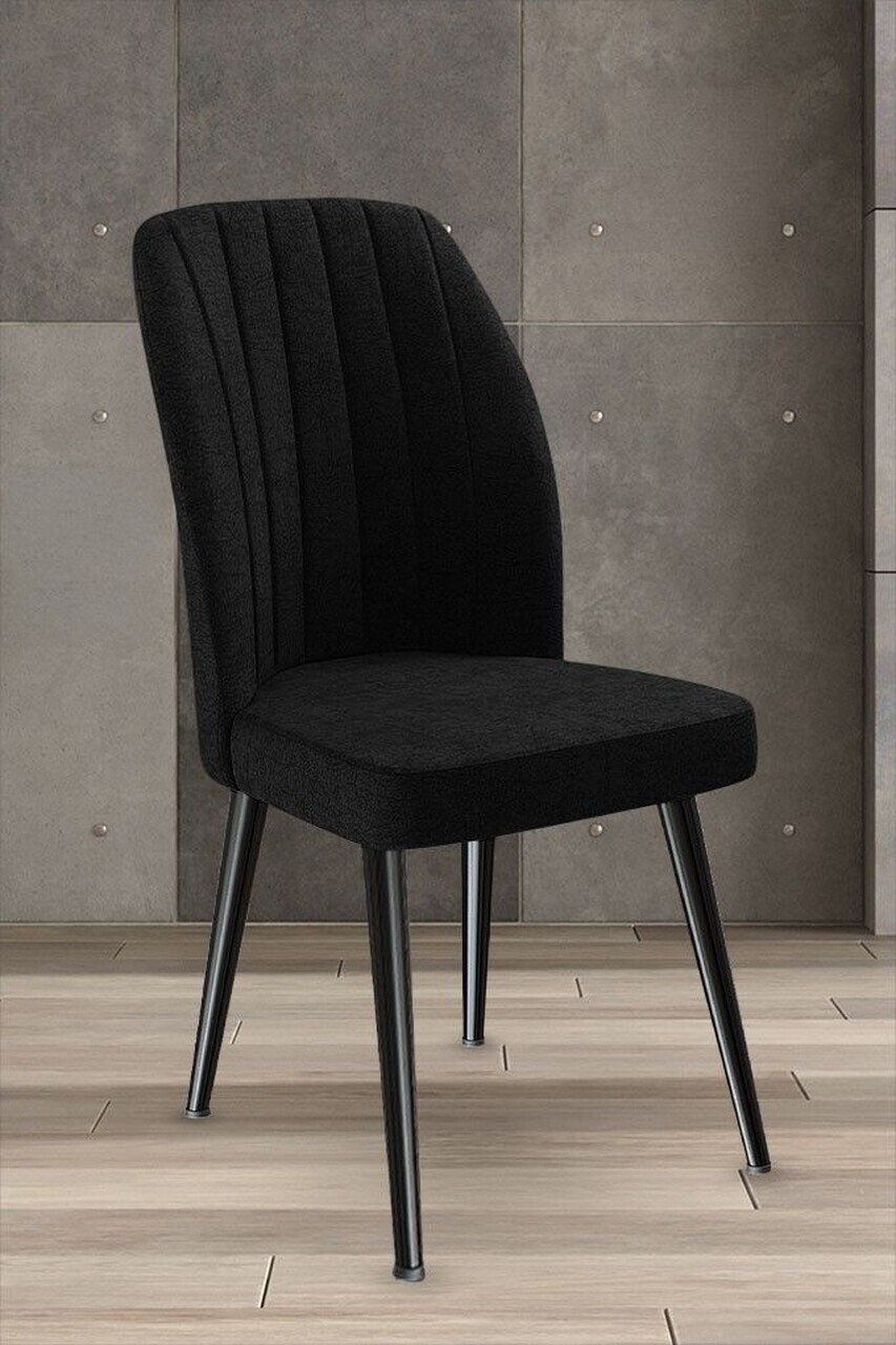 Set scaune 6 piese, Hanah Home, Platinum, Negru — imaginea 2