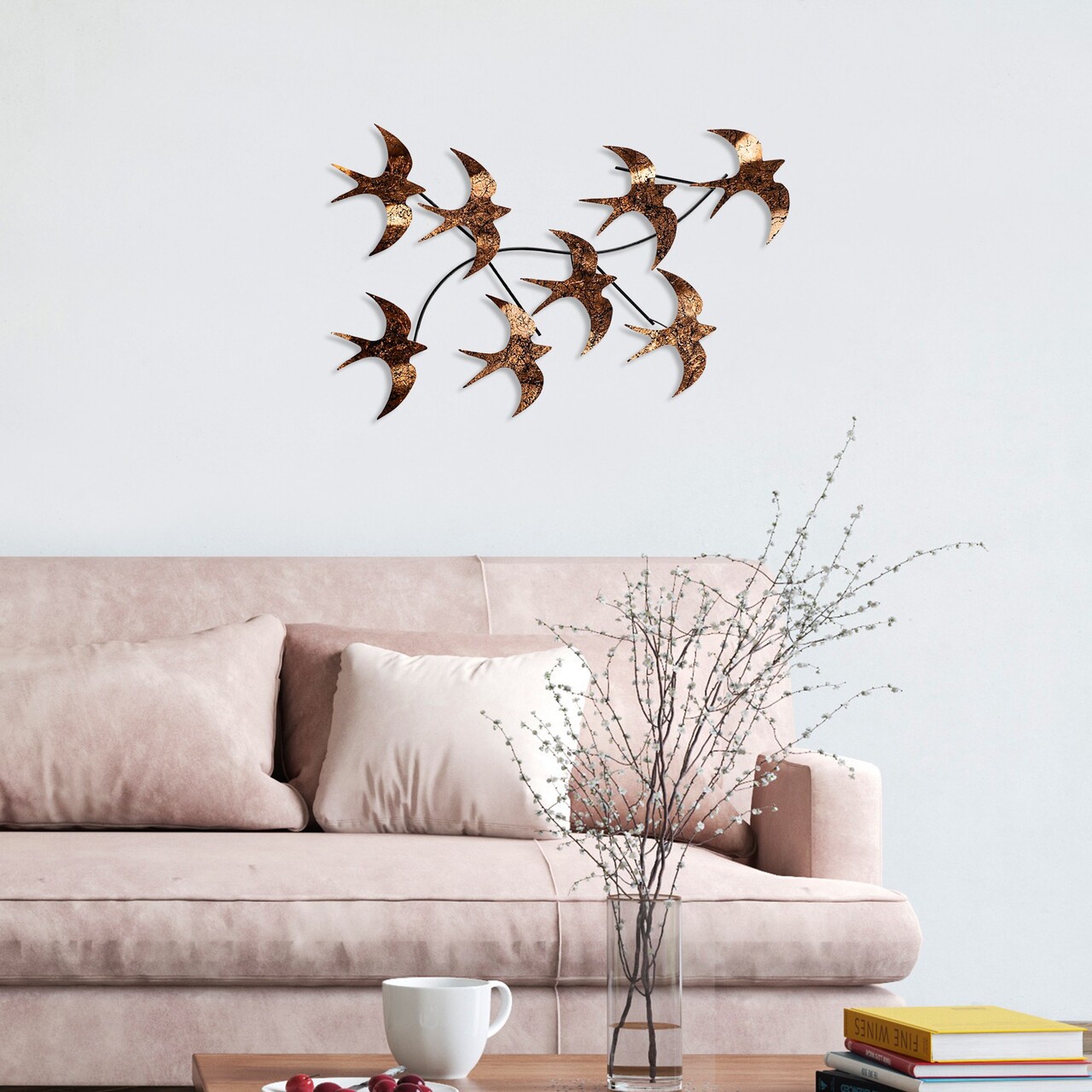 Decoratiune de perete, Flying Birds 3, Dimensiuni: 69 x 41 x 7 cm, Multicolor - view 3