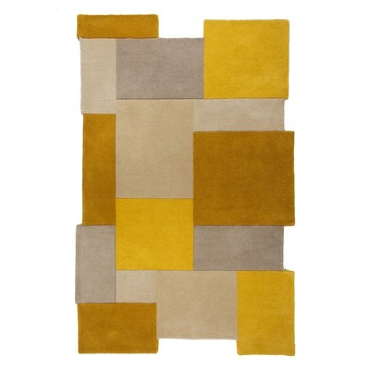 Covor Abstract Collage Ochre, Flair Rugs, 120x180 Cm, Lana, Ocru