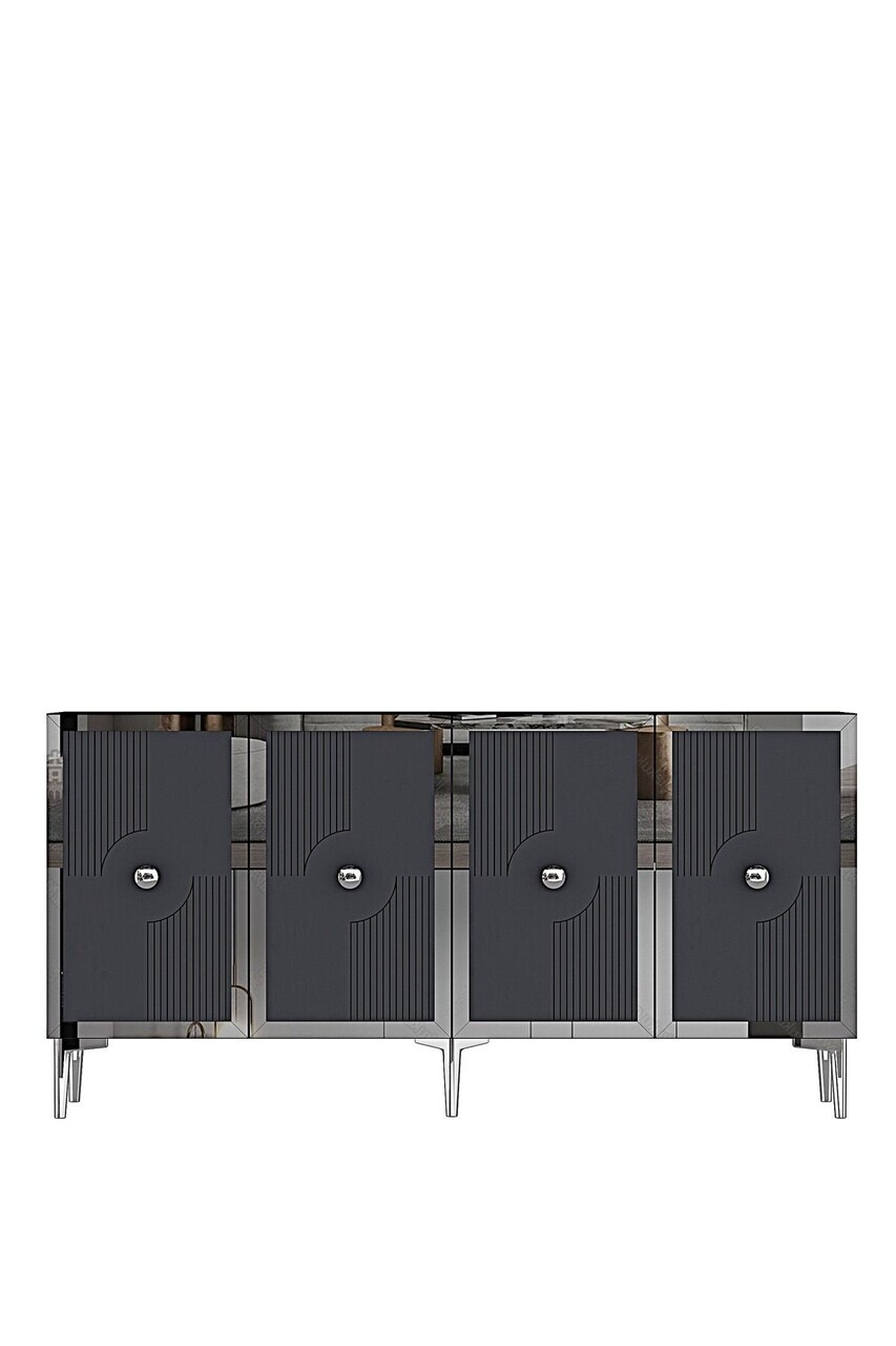 Consola, Hanah Home, Pega 150, 125x75x32 cm, Antracit / Argintiu — imaginea 6