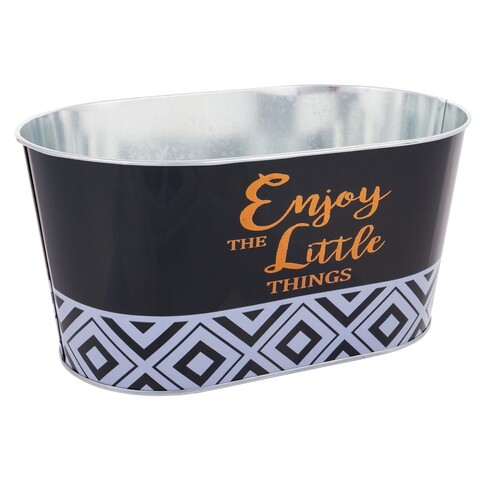 Ghiveci, Enjoy Life, Creaciones Meng, 22.5x11 cm, metal