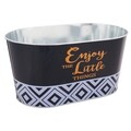 Ghiveci, Enjoy Life, Creaciones Meng, 22.5x11 cm, metal