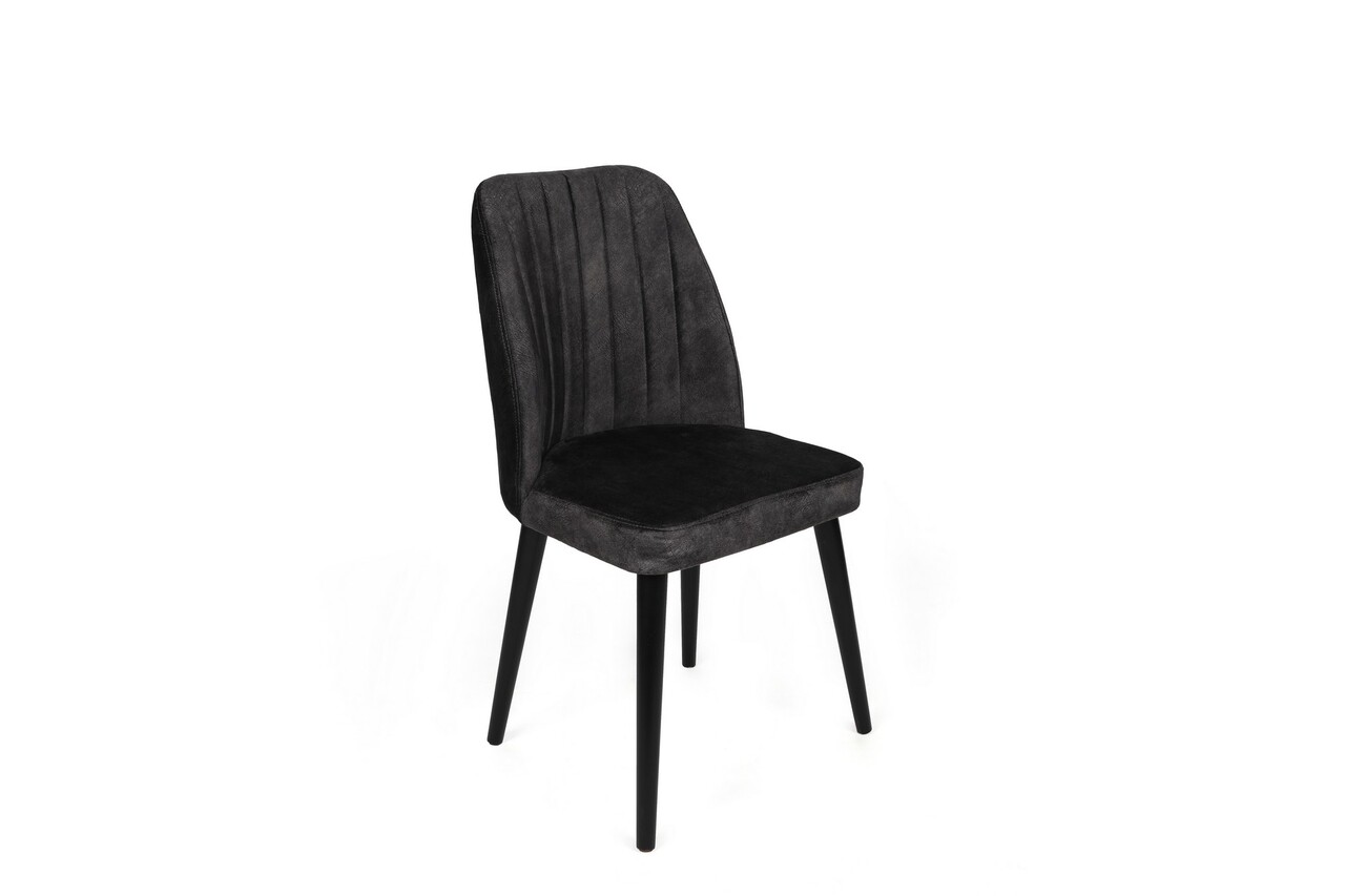 Set de scaune, Nmobb, Alfa-437 V2, Metal , Antracit / Negru - 2 | YEO