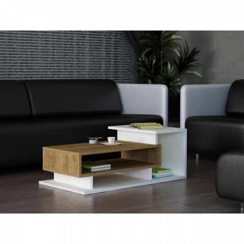 Masuta pentru living, Wooden Art, Spring White Walnut mezoni.ro