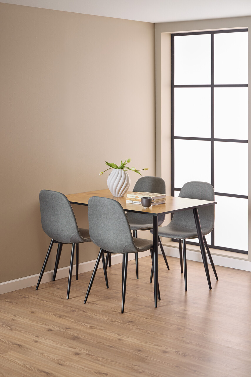 Scaun Celia, Actona, 44x54x86 cm, poliester/otel, gri inchis - view 8