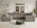 Coltar extensibil stanga 3 locuri ELTAP, LT-18SO, Fectory, 346x205x93 cm, lemn/poliester, bej inchis