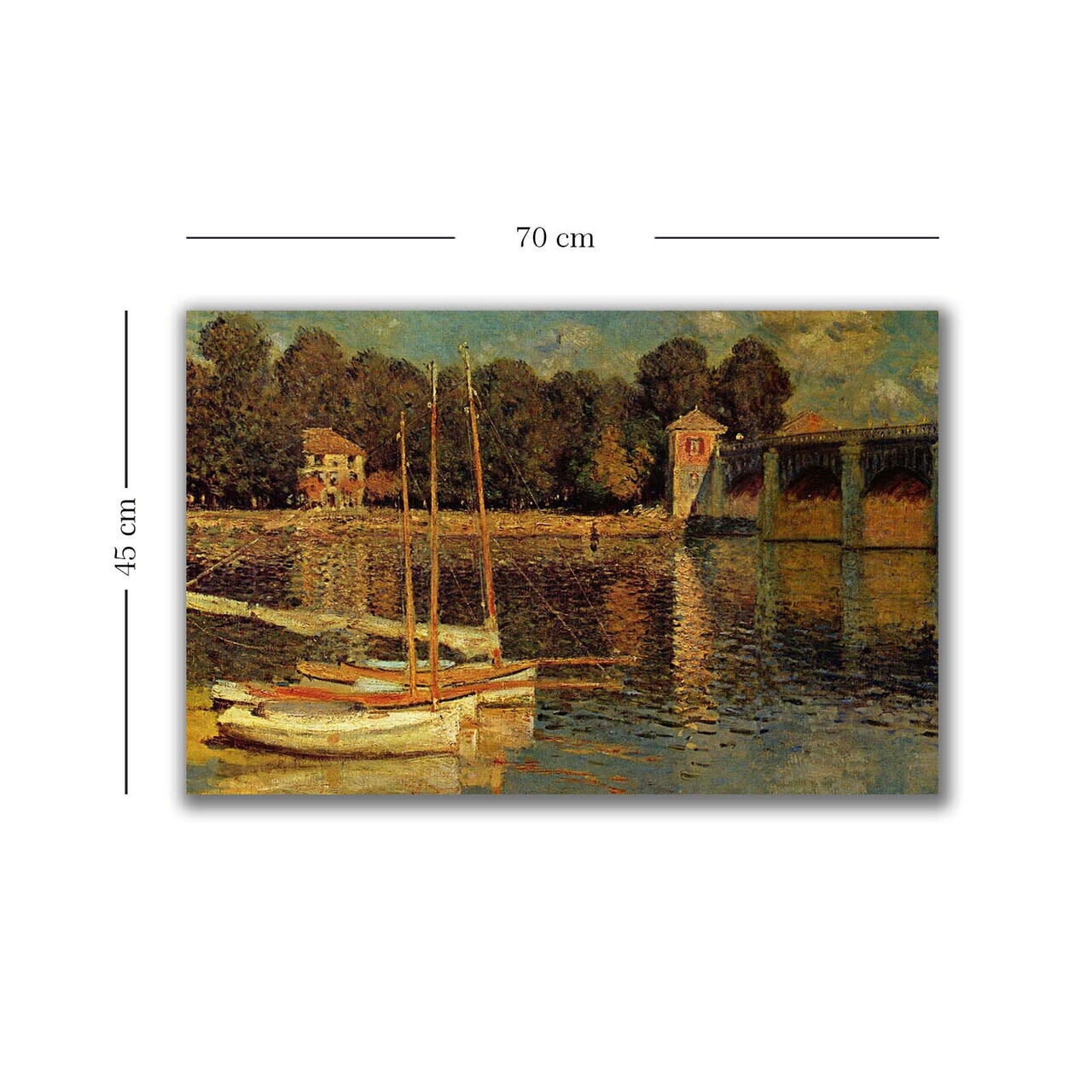 Tablou decorativ, 4570MONET011, Lemn, Multicolor — imaginea 3