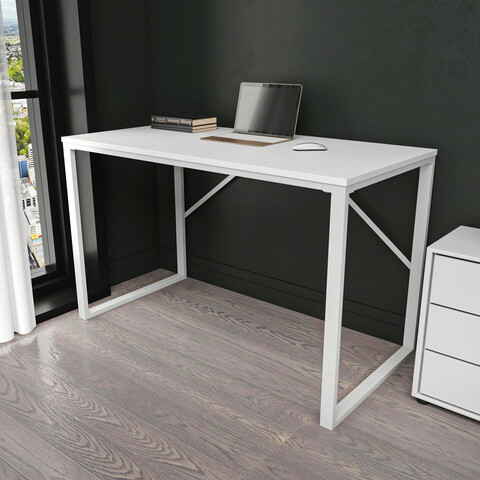 Birou, retricy, layton, 120x60x74 cm, pal, alb
