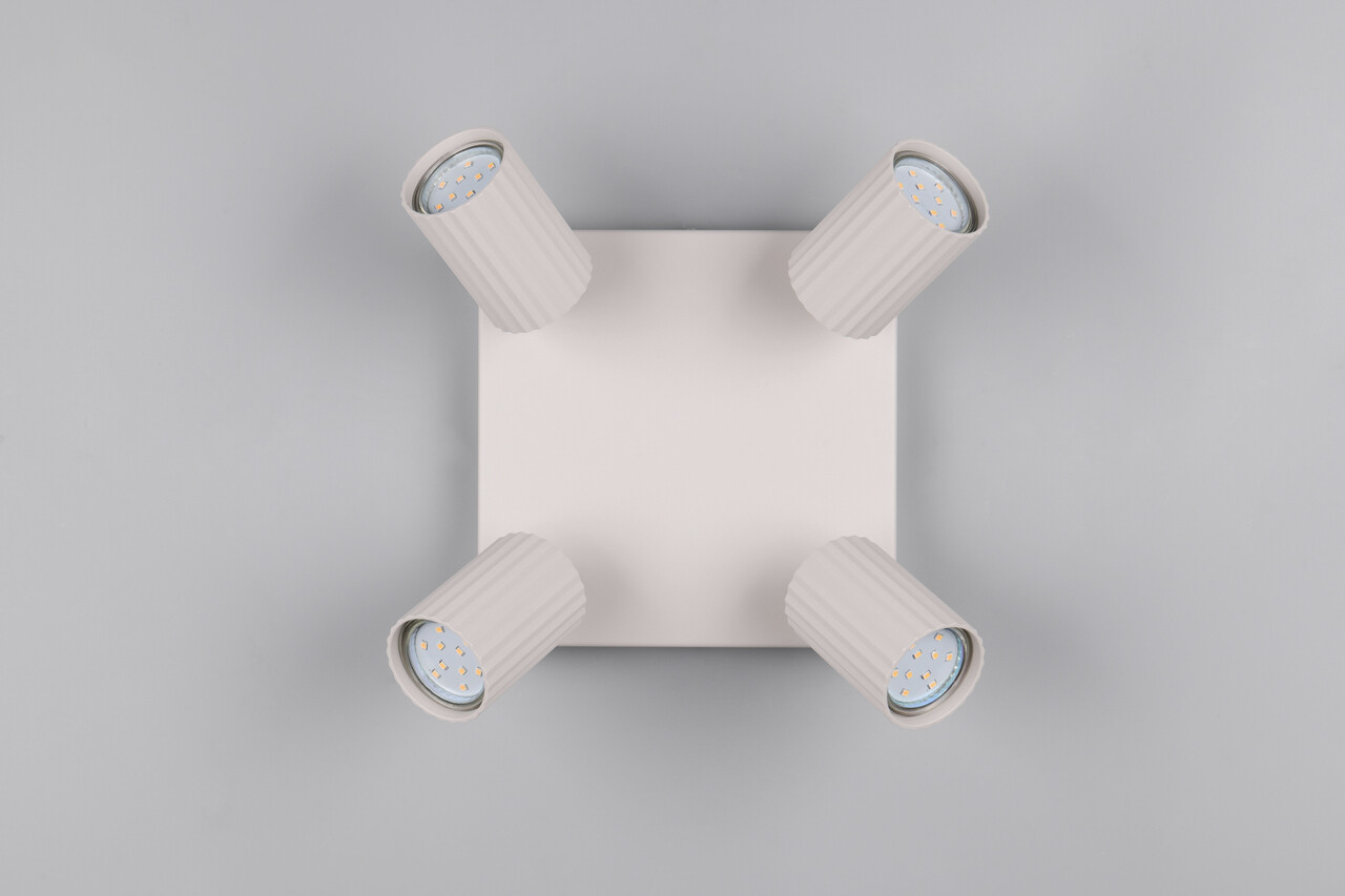 Plafoniera Soka, TRIO, 20x20x14.5 cm, 10W, 4x GU10, metal, gri