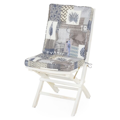 Scaun pliabil, Tropical, L.47 l.60 H.95 cm, alb Gradina