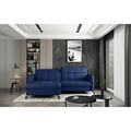 Coltar extensibil stanga 3 locuri ELTAP, Lore-51, Lorelle, 225x160x105 cm, lemn/poliester, albastru inchis