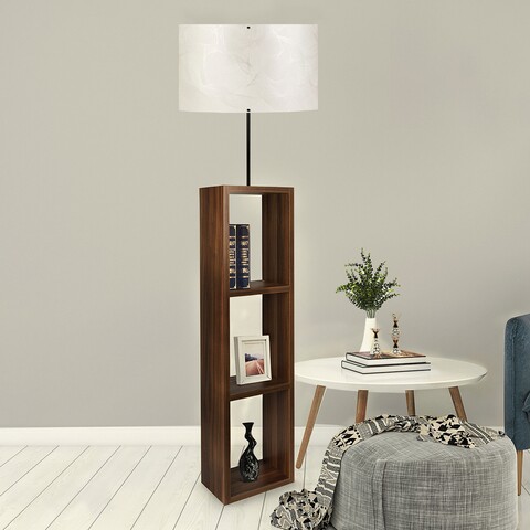 Lampadar, ayd-1797, insignio, 30 x 140 cm, 1 x e27, 60w, maro/ecru