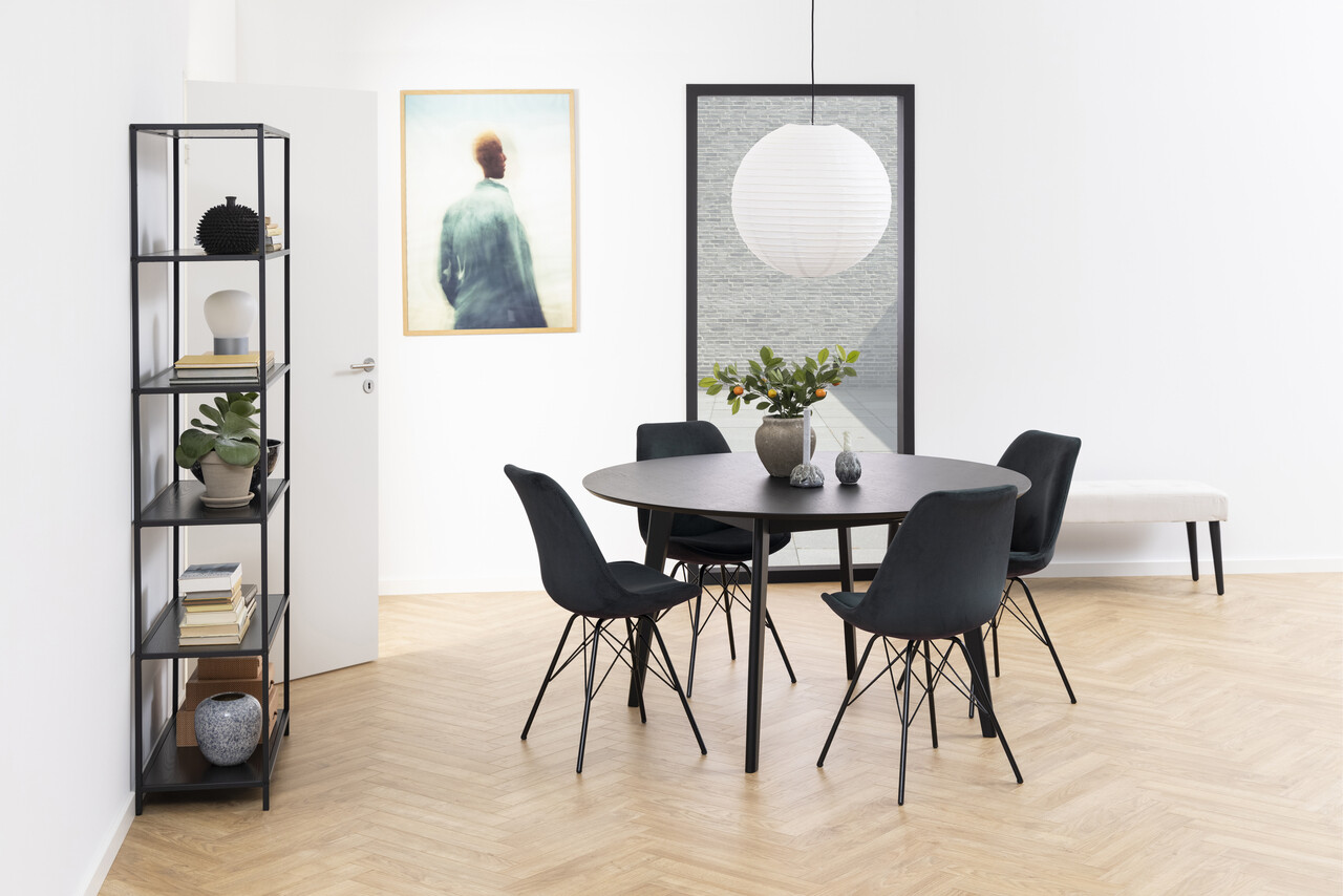 Scaun Eris, Actona, 48.5x54x85.5 cm, tesatura corduroy/otel, antracit - view 5