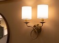 Aplica de perete Zagreb, Mauro Ferretti, 2 x E14, 20W, 35.5x17x43 cm, fier, auriu/alb