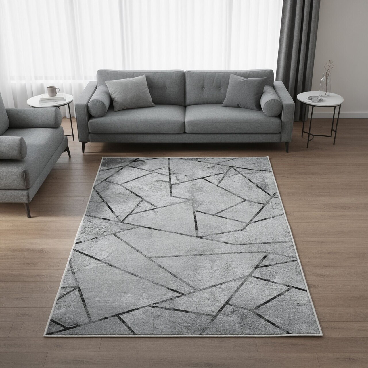 Covor Eexfab825 80x200 cm Poliester Multicolor
