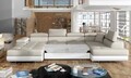 Coltar extensibil dreapta 6 locuri ELTAP, Rod-04, Rodrigo, 345x202x90 cm, lemn/poliester, bej deschis/alb