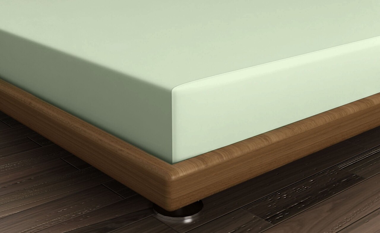 Cearceaf de pat cu elastic Ranforce Double Small (DE), L'essentiel Maison, Light Green, Verde deschis - imagine 2