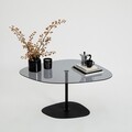 Masuta de cafea, Neostill, Soho, 85x40x67 cm, Sticla temperata, Gri închis/negru