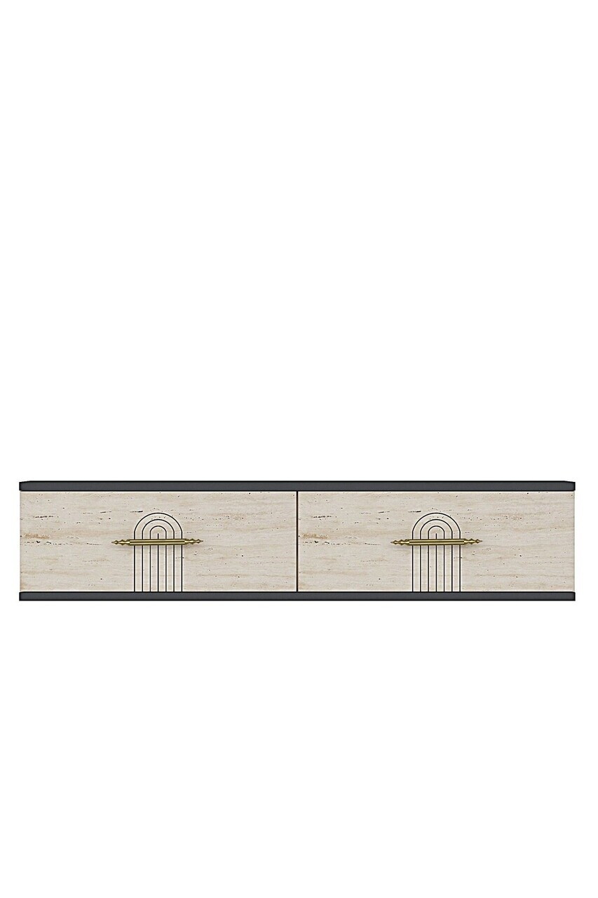 Dulap, Hanah Home, Ida 120, 120x25.5x29.6 cm, Antracit / Travertin — imaginea 4