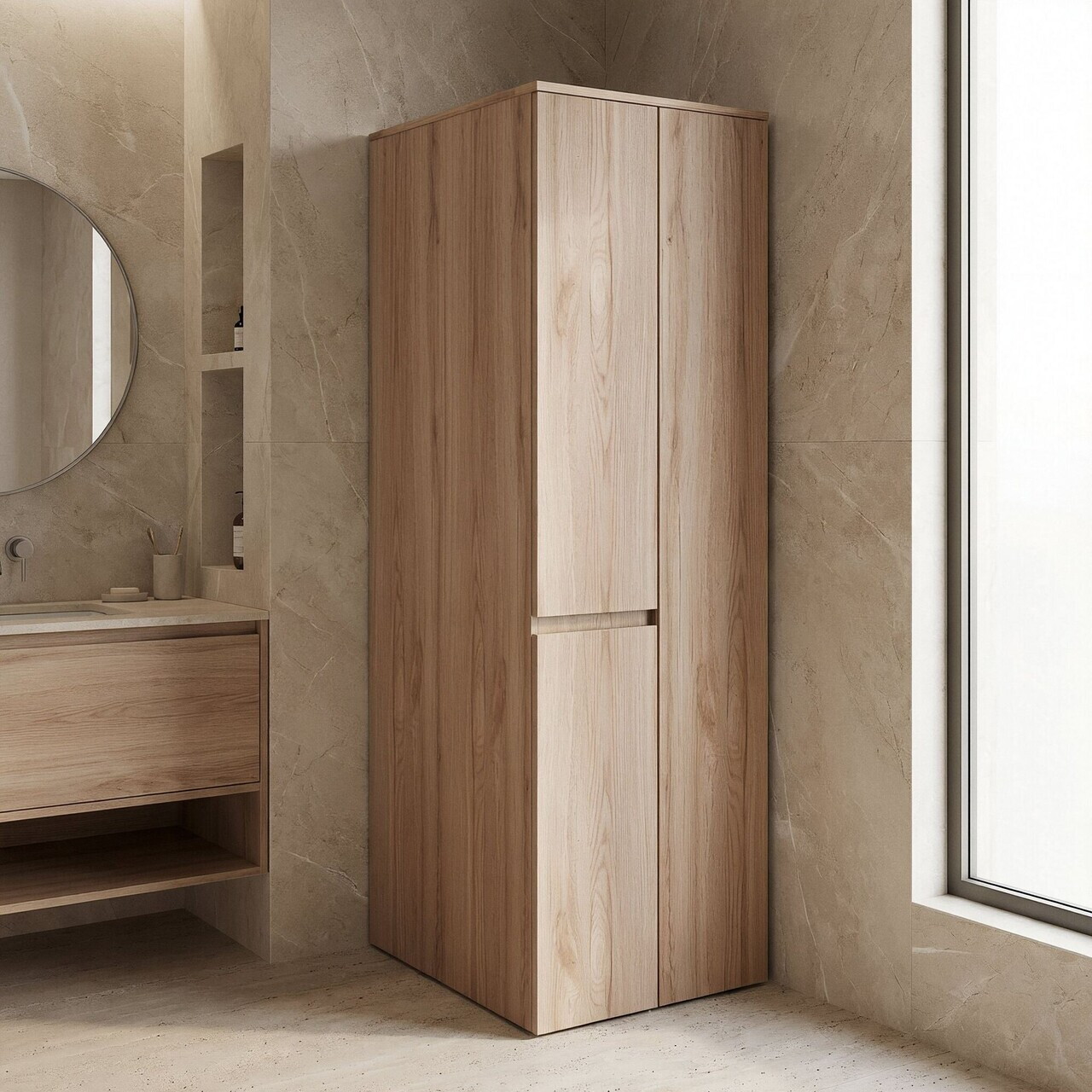 Dulap de baie, Hanah Home, Solis 60, Stejar
