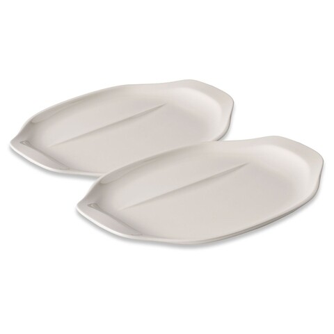 Set 2 farfurii pentru gratar, Villeroy & Boch, BBQ Passion, 36 x 25 cm, portelan premium