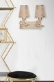 Aplica de perete Glam Ring Double, Mauro Ferretti, 32 x 27 cm, 2 x E27, 40W, fier/plastic