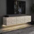 Comoda TV, Inarch, Neon Illuminated, Travertin