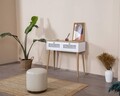 Dulap, Wolina, Calvin, 95x100x35 cm, MDF , Alb / Stejar