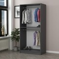 Dulap pentru haine, Minerva, Kale Anthracite, 90x210x52 cm, PAL, Antracit