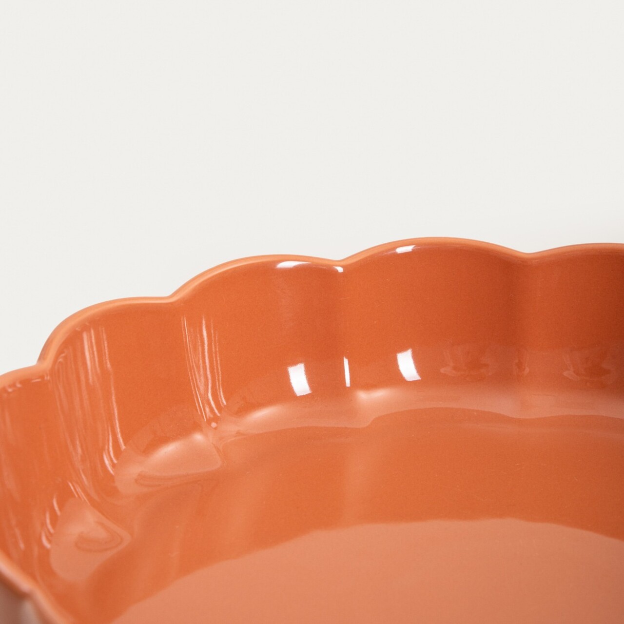 Vas de copt Brisa, Homla, 27x6.5 cm, ceramica, portocaliu - imagine 5