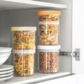 Set 3 recipiente cu inaltime ajustabila InnovaGoods, 500-1000 ml, plastic/silicon