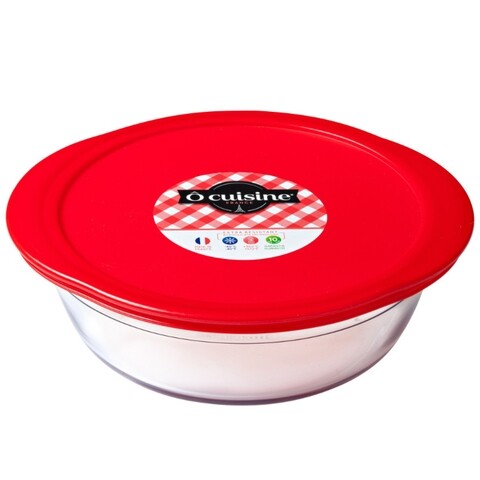 Vas de copt termorezistent cu capac cook store, ocuisine, 2.3 l, sticla