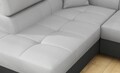 Coltar extensibil stanga 4 locuri, ELTAP, Anton, 272x203x85 cm, lemn/poliester, gri deschis/gri inchis