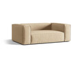 Canapea 2 locuri, Nuria-88, Micadoni Home, 170x110x72 cm, catifea, bej nude