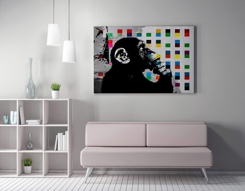 Tablou decorativ, wy162 (70 x 100), 50% bumbac / 50% poliester, canvas imprimat, multicolor