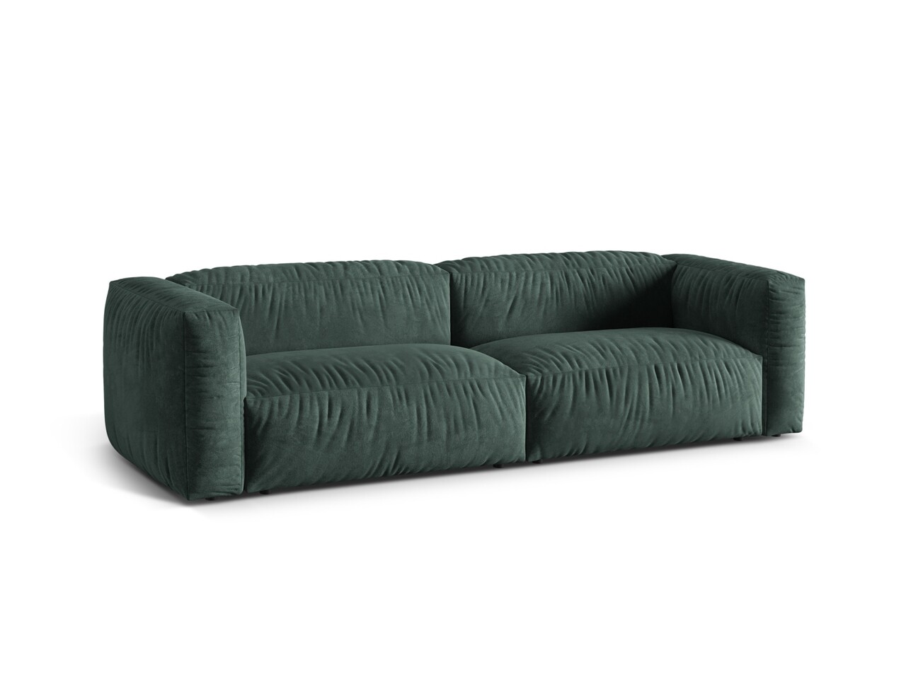 Canapea modulara 3 locuri, Martina-120, Micadoni Home, 240x106x75 cm, catifea, petrol - 1 | YEO