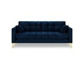 Canapea 3 locuri, Mamaia, Micadoni Home, GL, 177x92x75 cm, catifea, albastru regal