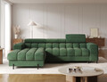 Coltar extensibil dreapta 3 locuri ELTAP, LT-35AMO, Felro, 285x181x93 cm, lemn/poliester, verde inchis