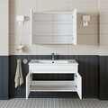 Set Dulap de Baie cu Chiuvetă și Oglindă (2 Piese), Hanah Home, 1326, MDF-LAM, Alb mat