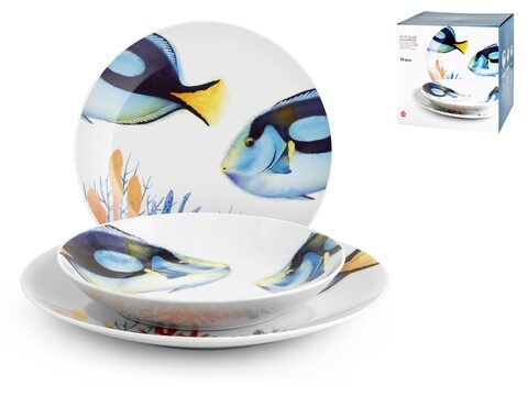 Serviciu de masa 18 piese Antigua, Pengo, portelan, multicolor