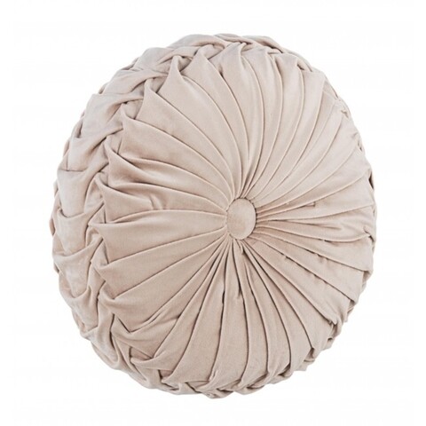 Perna decorativa, Chantal, Bizzotto, Ø35 cm, catifea, bej bej