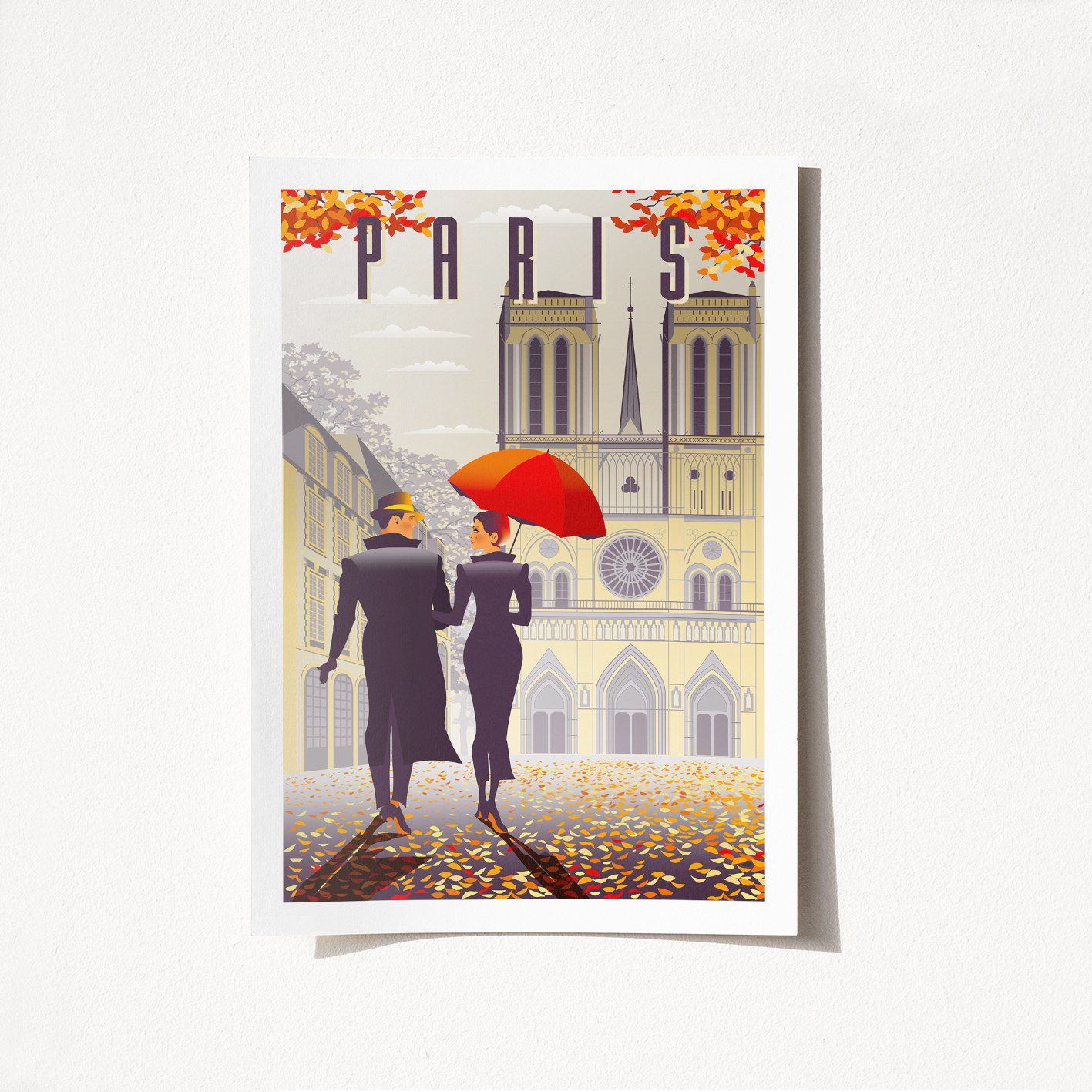Poster A4, Paris, SATIN MAT, Dimensiune: 21 x 29,7 cm - A4, Multicolor