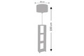 Lampadar, AYD-1799, Insignio, 30 x 140 cm, 1 x E27, 60W, alb/ecru